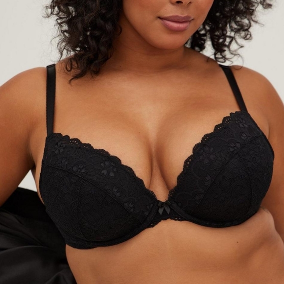 torrid Other - Torrid 44C Black lace push up plunge bra